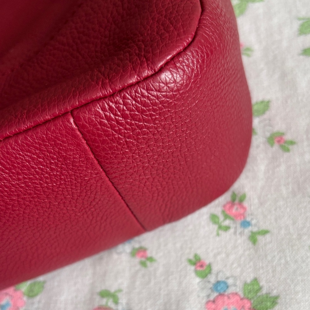 Coach Cherry Red Leather Shoulder Bag - Picture 3 of 10
